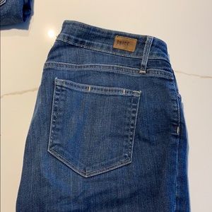 Paige medium wash skinny jeans ankle length